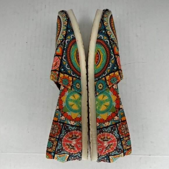 Yes We Vibe Womens Multicolor Low Top Peace Mandala  Size 5.5M Slip On Loafers - Picture 6 of 9